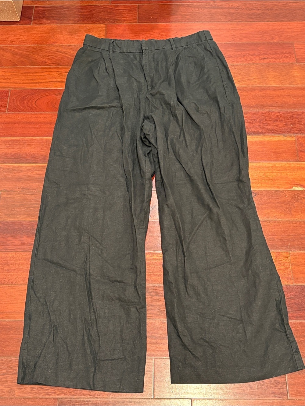 GAP Women’s Size 12 Black Trousers Clean Classic Look Linen and Cotton Blend